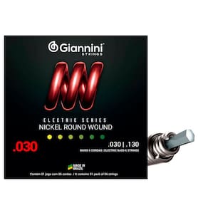 ENCORDOAMENTO P/ BAIXO GIANNINI 6 CORDAS GEEBRL/6 LEVE 0.030"