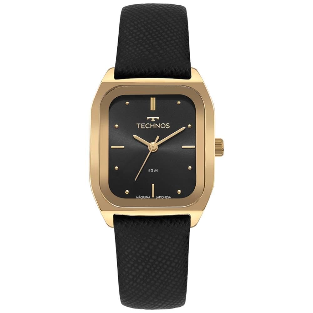 Relógio Technos Feminino Ref: 2035ncp/0p Retangular Dourado