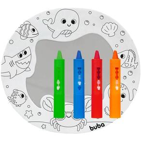 Espelho De Atividades Com 4 Giz Lavavel - Buba