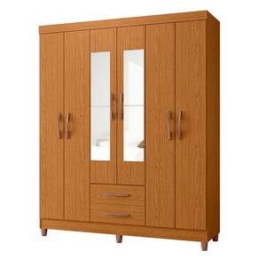 Guarda Roupa Solteiro 154cm com Espelho Dony A02 Cinamomo - Mpozenato