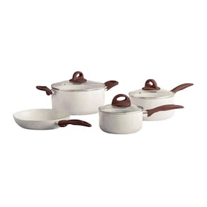 Conjunto Jogo Panelas Ceramic Antiaderente Vanilla 4 Peças