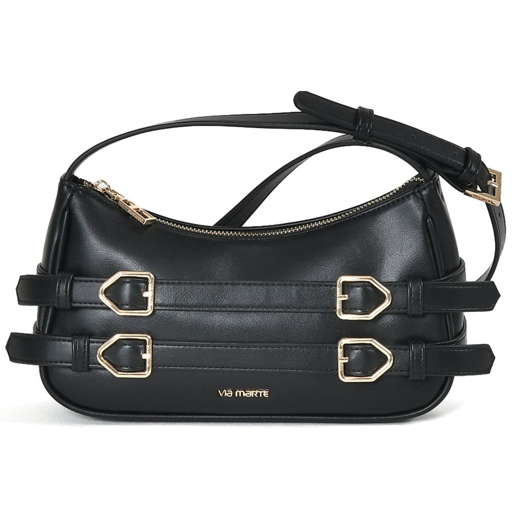 Bolsa Crossbody Via Marte Com Fivelas e Alça Longa Shoulder Ajustável B1-203