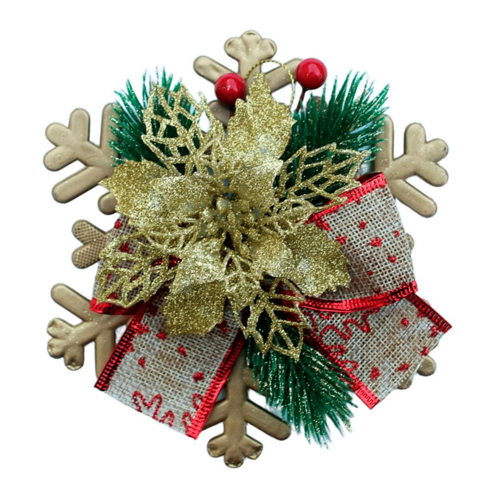 Enfeite Pendente Natalino Laço Arranjo Decoração Natal 15cm