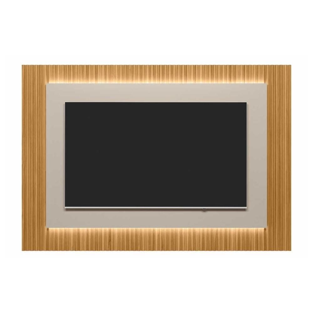 Painel Home p/ TV até 70 Pol SP 220x148cm Tauari/Gris Fosco - Linea Brasil