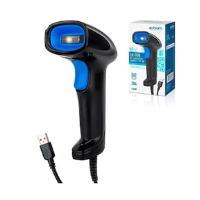 Leitor de Código de Barras Laser - Exbom LCB-Q210 - USB - Lê produtos, QR Code e NFe - 2D - Preto
