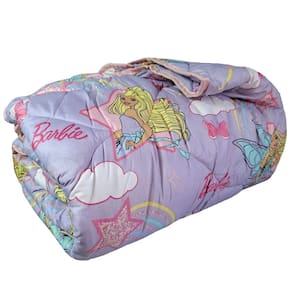 Edredom Infantil Barbie Reinos Magicos Lilás Microfibra Solteiro Lepper