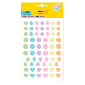Etiqueta adesiva decorativa Candy Colors 180 adesivos Pimaco