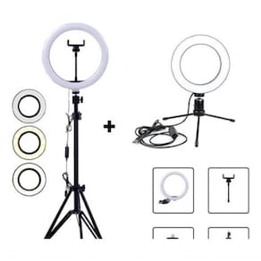 Kit 2 Ring Light 10 Pol E 6 Pol + Tripé E 1 Tripé 2 Metros