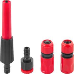 Esguicho plástico para jardim, com jato regulável, com acessórios, engate 1/2", NOVE54