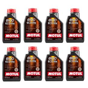 KIT 8L Óleo De Motor Alta Economia Motul 8100 Ecolite 5w30 Api Sp TOYOTA HYUNDAI KIA FORD HONDA MAZDA MITSUBISHI NISSAN