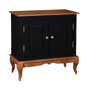 Gabinete para Banheiro 2 Porta com Pés Luiz XV Dália 3050 Linz Móveis - Preto/Imbuia Glazer