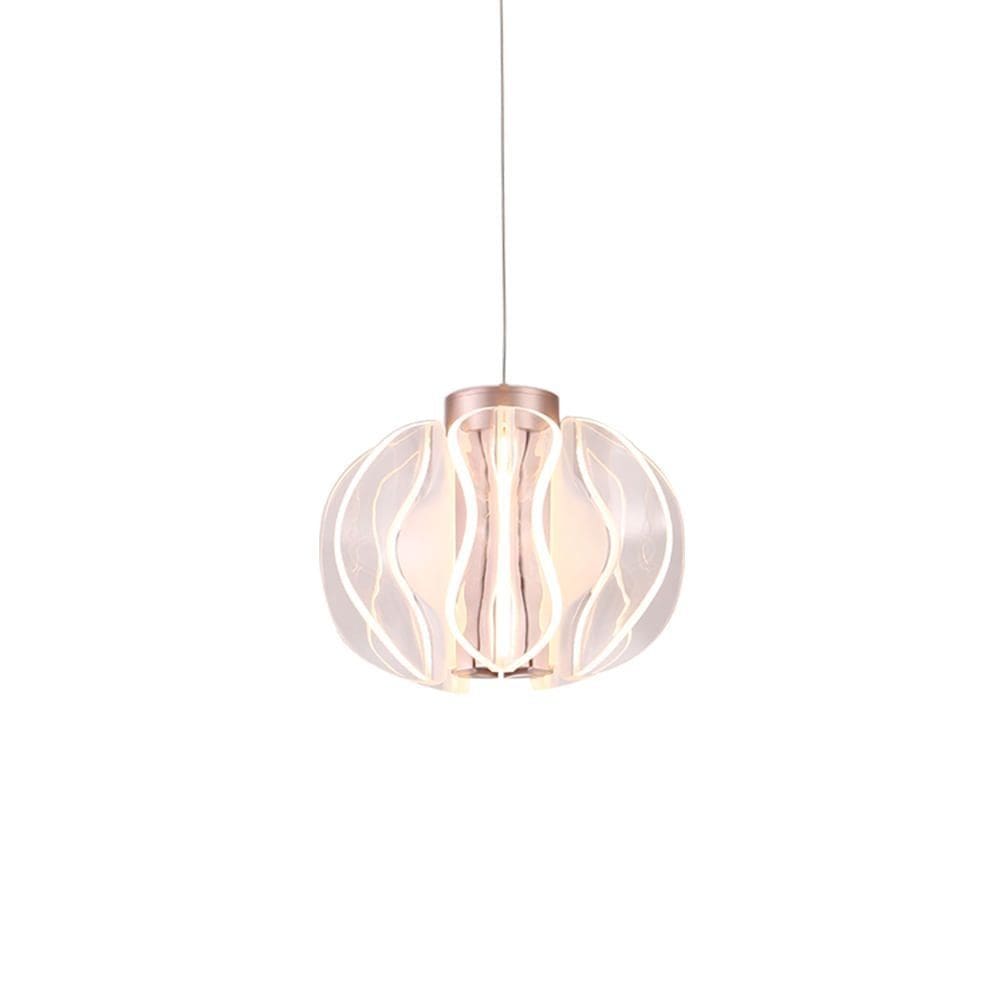 Lustre Pendente Nordecor Wavy 2943 Ouro Champagne Led Bivolt