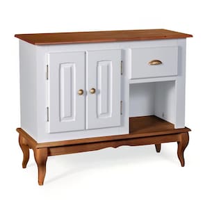Gabinete para Banheiro 2 Portas 1 Gaveta e Nicho Dália 3058 - Off White/Imbuia Glazer