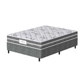 Conjunto Box Viúva Mola Ensacada Prodormir Solar Bambu Cinza