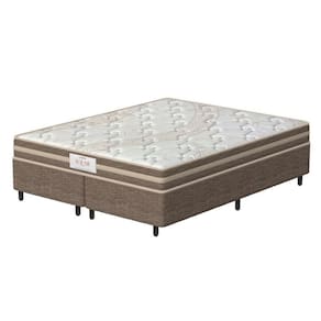 Conjunto Box Queen Mola Ensacada Prodormir Solar Bambu Bege