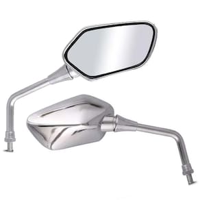 Retrovisor Cb300 Nx4 Falcon Cromado Par Serve Em Qualquer M