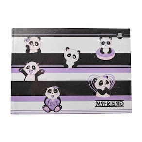 Caderno (Caligrafia) Brochura Pequeno 1/4 My Friend Capa Dura 48 Folhas Animativa Deitado