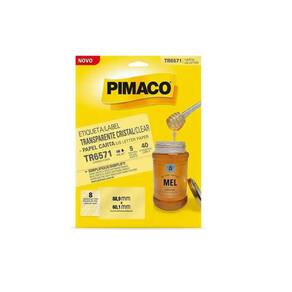 Etiqueta Cristal TE6571 com 40 unidades - Pimaco