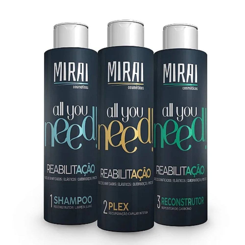 Kit Reabilitação Mirai 3 Passos  3x120ml