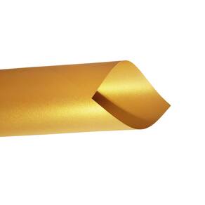 Papel Perolado 180g – Formato A4 - Citrino Dourado Frente e Verso - 10 folhas