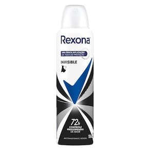 Desodorante Antitranspirante Aerosol Feminino Rexona Invisible 72 horas 150ml