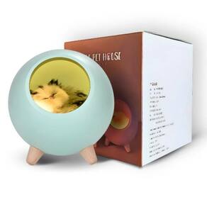Luminária de Mesa Noturna Gatinho de Pelúcia Fofo e Prática