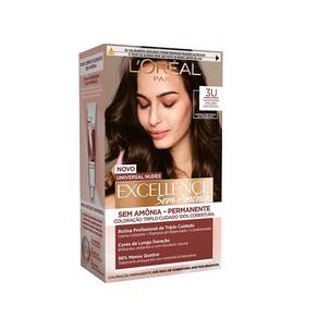 Tintura Universal Nudes Excellence L`oréal Paris 3U Castanho Escuro Universal