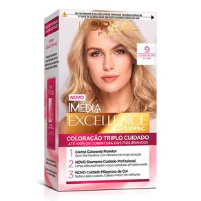 Tintura Creme Imédia Excellence L`oréal Louro Muito Claro 9 Kit