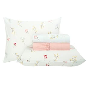 Jogo de Cama Duplo Casal 4 Peças Percal 180 Fios Berenice Sonhare Prata
