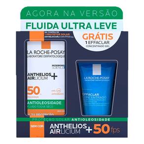 Protetor Solar Anthelios Airlicium+ Fluido Antioleosidade FPS 50 40g e Ganhe Gel de Limpeza Effaclar Concentrado 50g