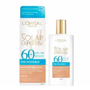 Protetor Solar Facial L`Oréal Paris Solar Expertise The Invisible FPS 60 Cor 3.0 40ml