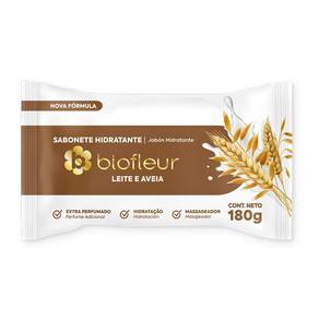 Sabonete Hidratante Biofleur Leite e Aveia 180g