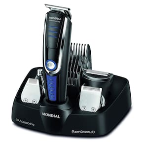 Aparador de Pelos Super Groom 10, Mondial, Preto/Azul, 6W, Bivolt BG-03