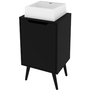 Gabinete para Banheiro 45 cm Cuba Quadrada 1 Porta Retrô