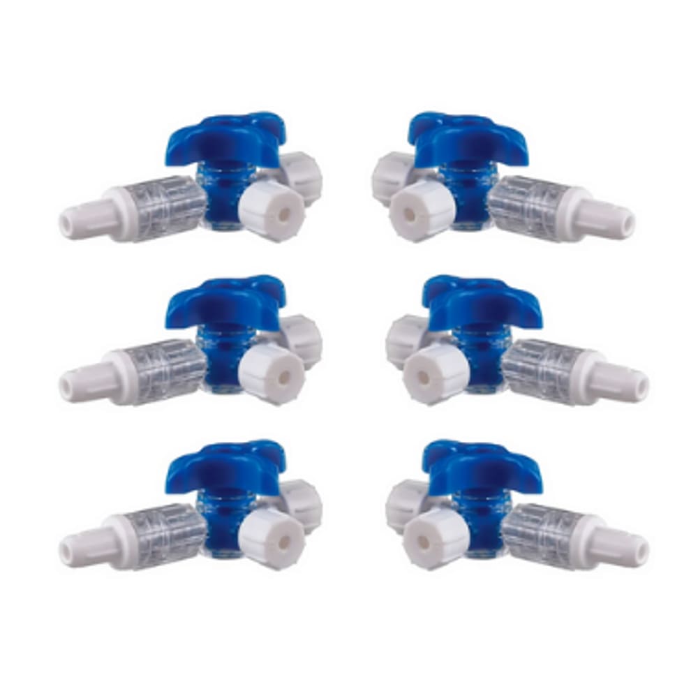 Kit Com 6 Und - Torneira 3 Vias Lipidio Resistente ( Luer Lock ) M 9762 -Medix