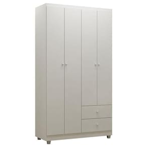 Guarda Roupa Infantil Louise 4 Portas Branco Brilho - Ajl