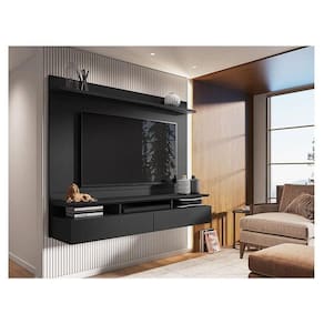 Painel Para Home Suspenso Ambiente Noruega Preto - Móveis Leão