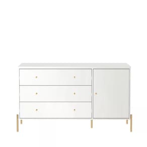 Cômoda 3 Gavetas 1 Porta Jasper Off White 135cm