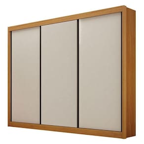 Guarda Roupa Casal 3 Portas Gold Cinamomo Off White – Leifer Móveis