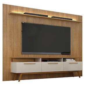 Home Suspenso Ambiente Curitiba Com Rack Bancada Cinamomo Off White - Valdemóveis