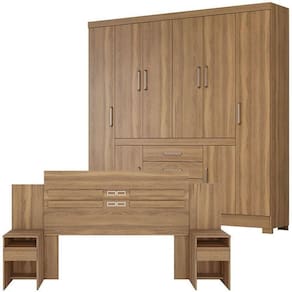 Guarda Roupa Casal New Realce E Cabeceira Triunfo Amendola – Demóbile