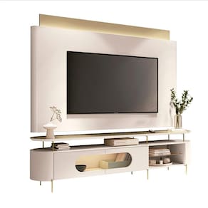 Conjunto Bancada Aria e Painel Nobre LED para TV até 85”