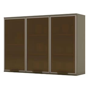 Armário Aéreo évelin 3 Portas De Vidro 120 Cm Duna – Henn