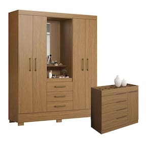 Cômoda Sevilha E Guarda Roupa Solteiro Paris 2045150 Atacama - Aramóveis