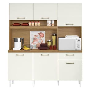 Kit Cozinha Compacta Siena 2000446 Atacama Off White - Aramóveis