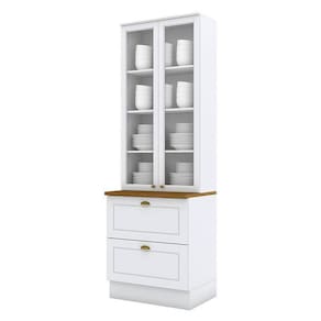 Cristaleira Nova York Branco Com Tampo – Henn