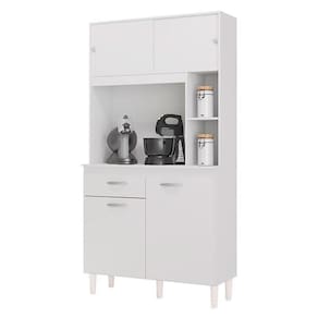 Armário Para Cozinha Kit Duda 90 Cm Branco – Poquema