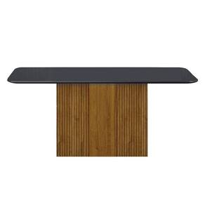 Mesa De Jantar Doha 160x80 Freijó Decor Freijó Chumbo – Leifer Móveis