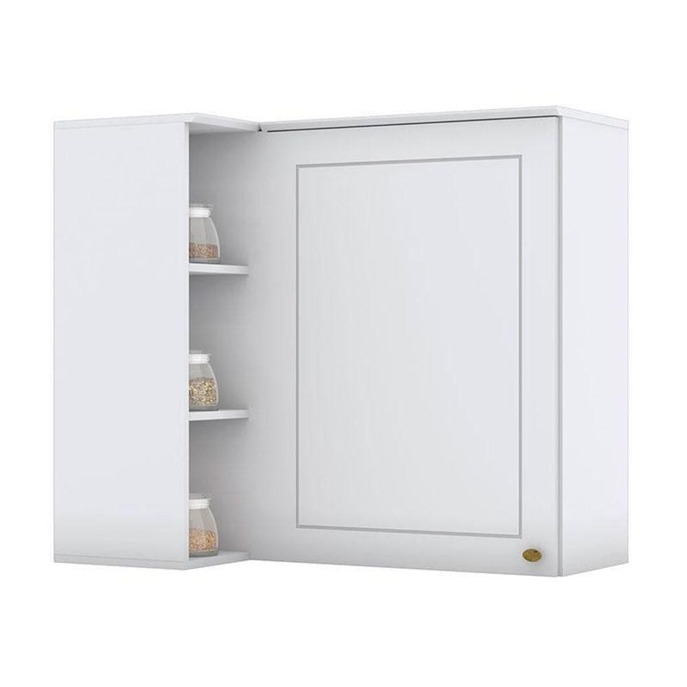 Armário Aéreo Canto Reto 1 Porta Americana Branco – Henn