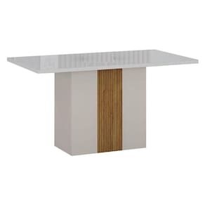 Mesa De Jantar Doha 120x80 Reto Off White Freijó Decor Off – Leifer Móveis